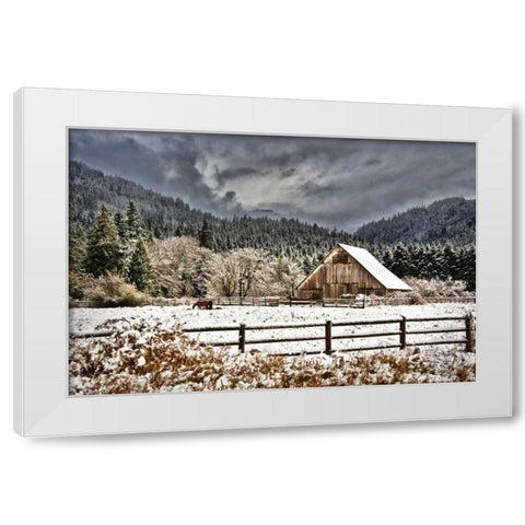 Winter Storm White Modern Wood Framed Art Print by Murdock, Ramona