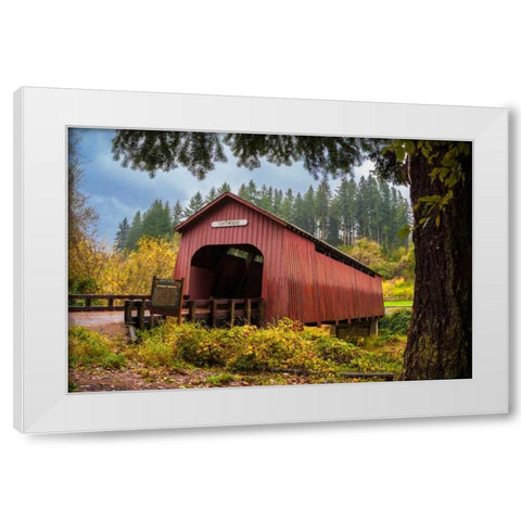 Chitwood Bridge White Modern Wood Framed Art Print by Murdock, Ramona