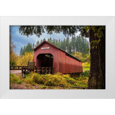 Chitwood Bridge White Modern Wood Framed Art Print by Murdock, Ramona
