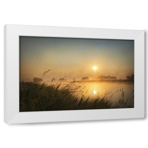 Misty Morning White Modern Wood Framed Art Print by Murdock, Ramona