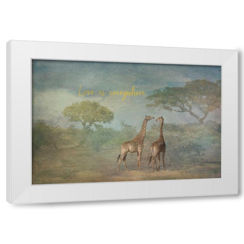 Love is Everywhere White Modern Wood Framed Art Print by Murdock, Ramona