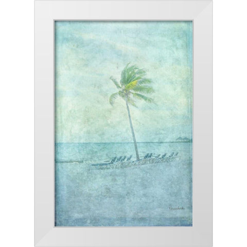 Palm I White Modern Wood Framed Art Print by Murdock, Ramona
