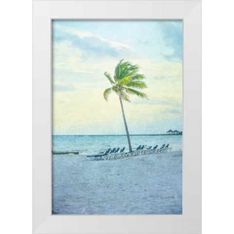 Palm II White Modern Wood Framed Art Print by Murdock, Ramona