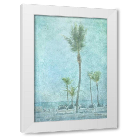 Palm III White Modern Wood Framed Art Print by Murdock, Ramona