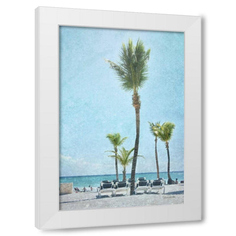 Palm IV White Modern Wood Framed Art Print by Murdock, Ramona