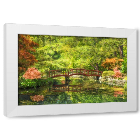 Serenity Bridge I White Modern Wood Framed Art Print by Murdock, Ramona