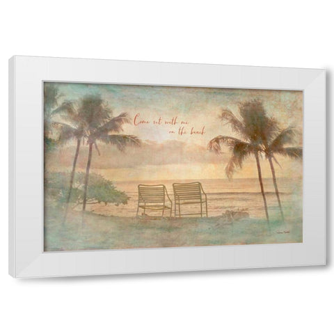 Sit with Me White Modern Wood Framed Art Print by Murdock, Ramona