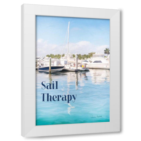 Sail Therapy White Modern Wood Framed Art Print by Murdock, Ramona