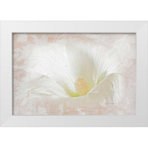 Hollyhock Illusion White Modern Wood Framed Art Print by Murdock, Ramona