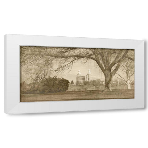 Logan Temple II White Modern Wood Framed Art Print by Murdock, Ramona
