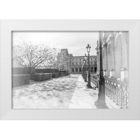 Avenue De La Louvre White Modern Wood Framed Art Print by Murdock, Ramona