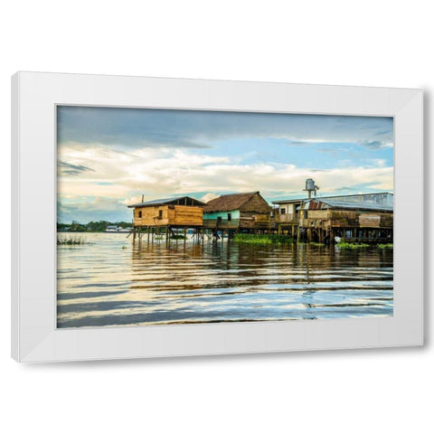 Amazon Beach House White Modern Wood Framed Art Print by Murdock, Ramona
