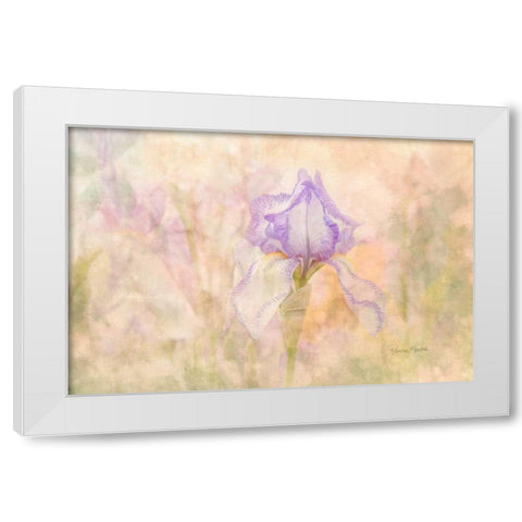 Iris in My Garden White Modern Wood Framed Art Print by Murdock, Ramona