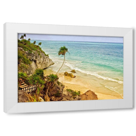 Tulum Beach White Modern Wood Framed Art Print by Murdock, Ramona