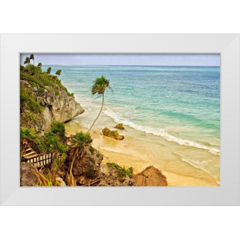 Tulum Beach White Modern Wood Framed Art Print by Murdock, Ramona