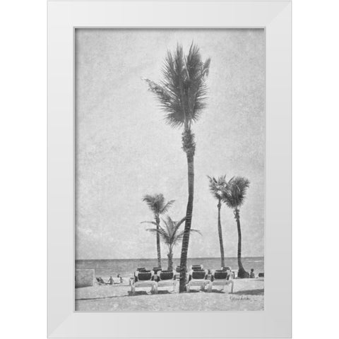 Blue Serenity White Modern Wood Framed Art Print by Murdock, Ramona