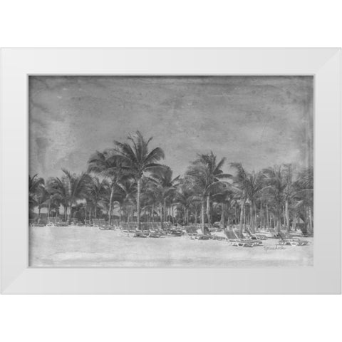 Paradise White Modern Wood Framed Art Print by Murdock, Ramona