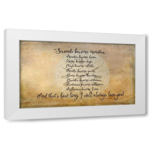 Seconds to Eons White Modern Wood Framed Art Print by Murdock, Ramona