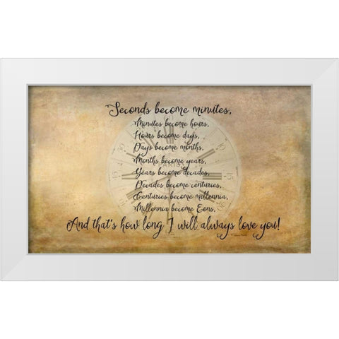 Seconds to Eons White Modern Wood Framed Art Print by Murdock, Ramona