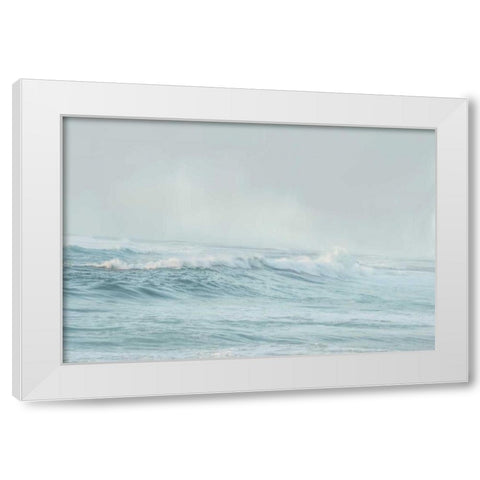 Stormy Sea White Modern Wood Framed Art Print by Murdock, Ramona