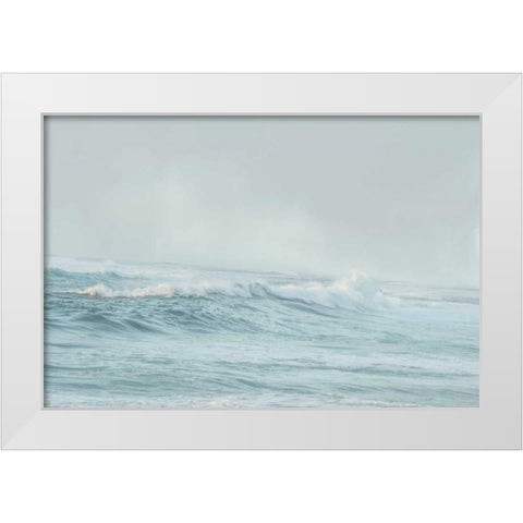 Stormy Sea White Modern Wood Framed Art Print by Murdock, Ramona
