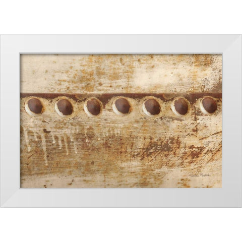 Rusty Rivets White Modern Wood Framed Art Print by Murdock, Ramona
