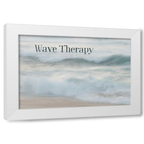 Wave Therapy White Modern Wood Framed Art Print by Murdock, Ramona