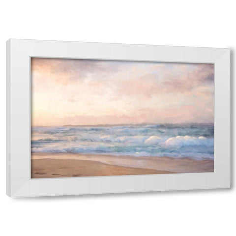 Heavy Seas at Sunset White Modern Wood Framed Art Print by Murdock, Ramona