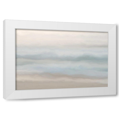 Sand Sea and Sky White Modern Wood Framed Art Print by Murdock, Ramona