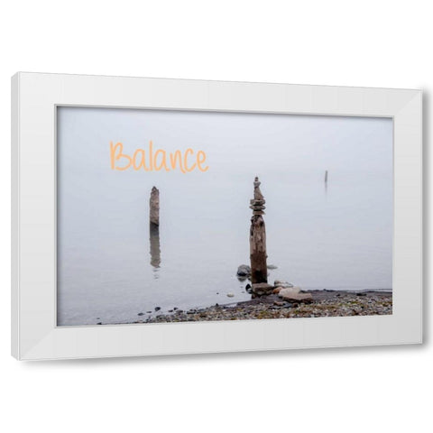 Balance White Modern Wood Framed Art Print by Murdock, Ramona