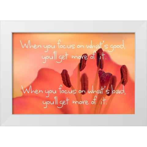 Focus on Good White Modern Wood Framed Art Print by Murdock, Ramona