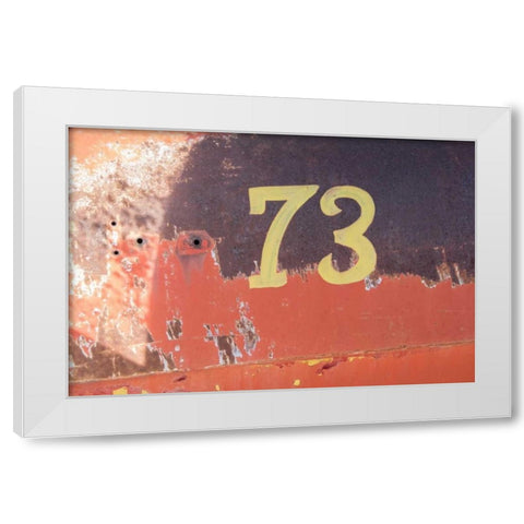 Number 73 White Modern Wood Framed Art Print by Murdock, Ramona