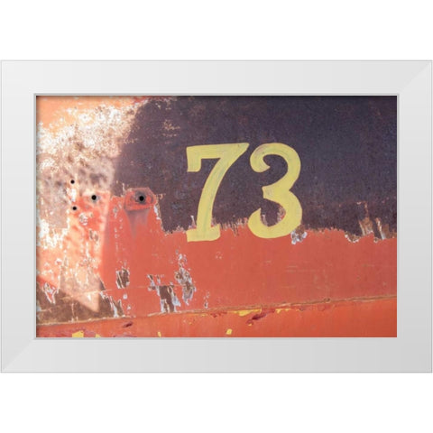 Number 73 White Modern Wood Framed Art Print by Murdock, Ramona