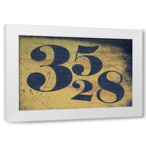 Fib Numbers White Modern Wood Framed Art Print by Murdock, Ramona