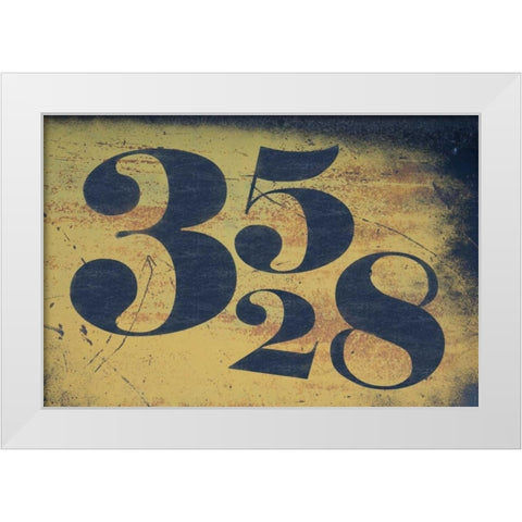 Fib Numbers White Modern Wood Framed Art Print by Murdock, Ramona