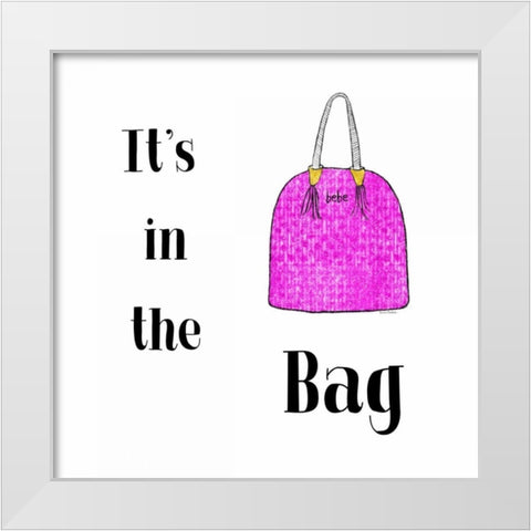 Its in the Bag White Modern Wood Framed Art Print by Murdock, Ramona