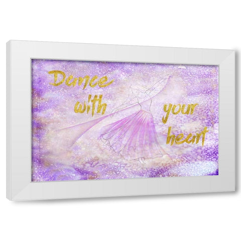 Dance White Modern Wood Framed Art Print by Murdock, Ramona