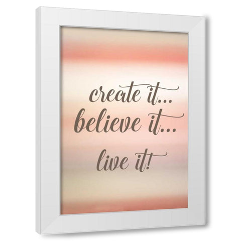 Create It White Modern Wood Framed Art Print by Murdock, Ramona