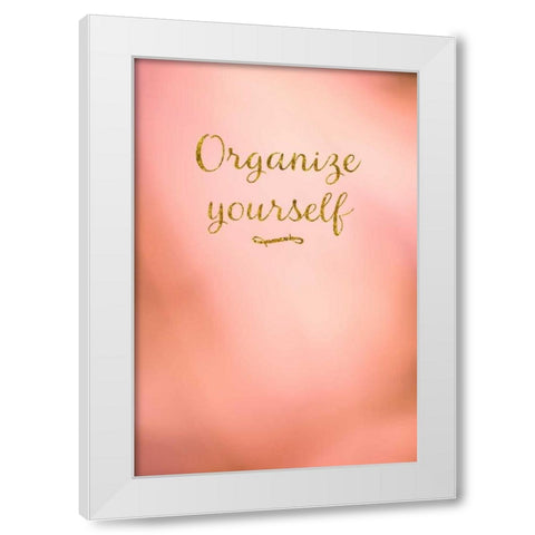 Organize Yourself White Modern Wood Framed Art Print by Murdock, Ramona