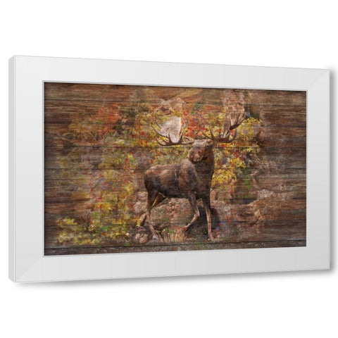 Moose Meadow White Modern Wood Framed Art Print by Murdock, Ramona