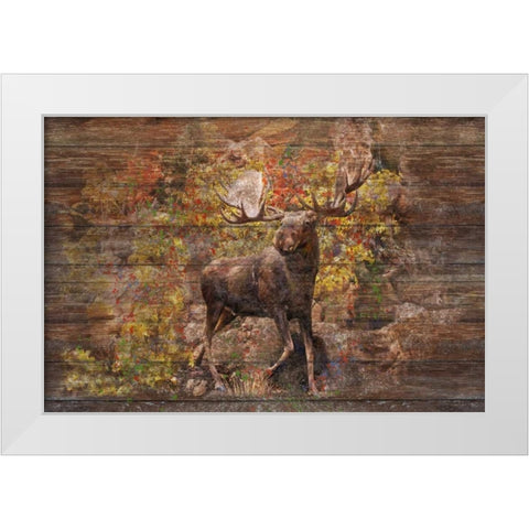 Moose Meadow White Modern Wood Framed Art Print by Murdock, Ramona