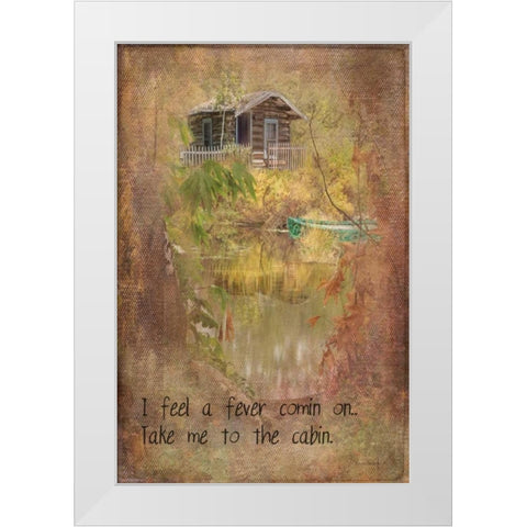 Take Me to the Cabin White Modern Wood Framed Art Print by Murdock, Ramona