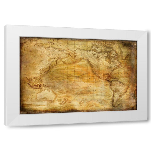 Vintage Map II White Modern Wood Framed Art Print by Murdock, Ramona