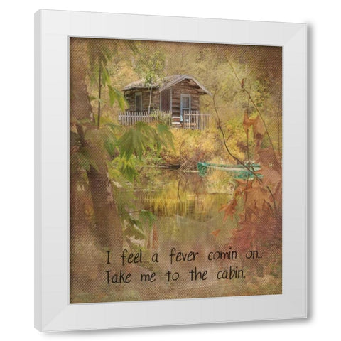 Take Me to the Cabin Mod White Modern Wood Framed Art Print by Murdock, Ramona