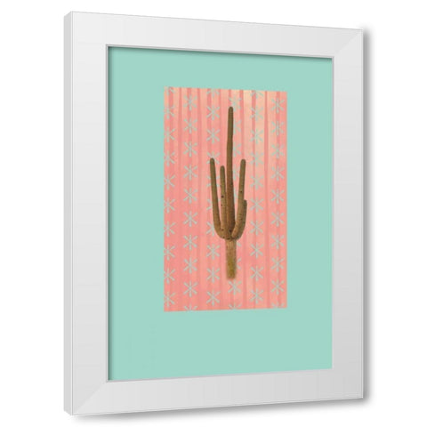 Saguaro Cactus White Modern Wood Framed Art Print by Murdock, Ramona