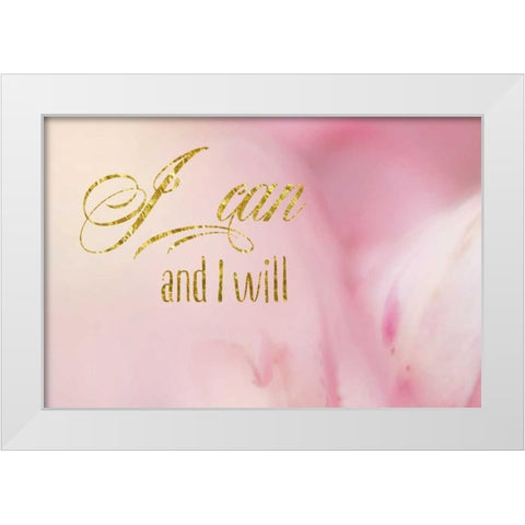 I Can and I Will White Modern Wood Framed Art Print by Murdock, Ramona