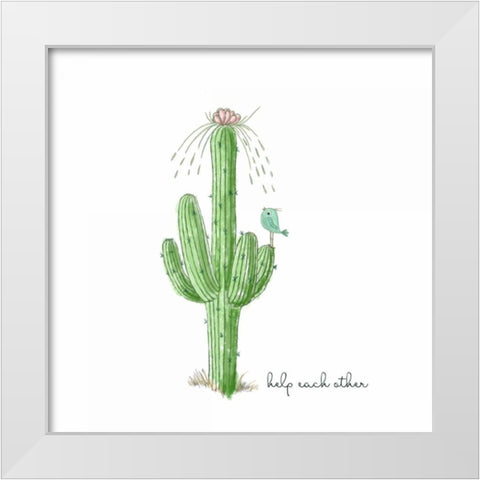 Help Each Other White Modern Wood Framed Art Print by Murdock, Ramona