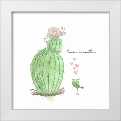 Love One Another White Modern Wood Framed Art Print by Murdock, Ramona