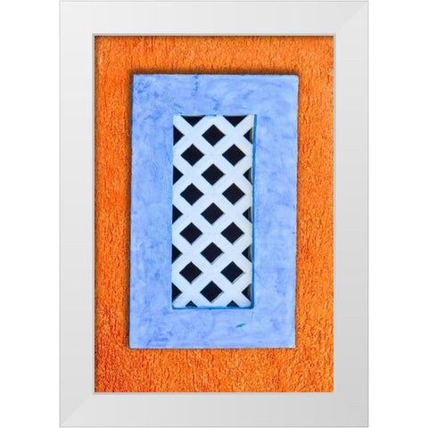 Lattice Window White Modern Wood Framed Art Print by Murdock, Ramona