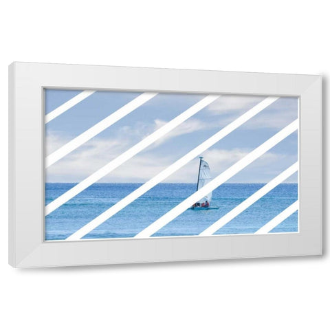 Sweet Sailing White Modern Wood Framed Art Print by Murdock, Ramona